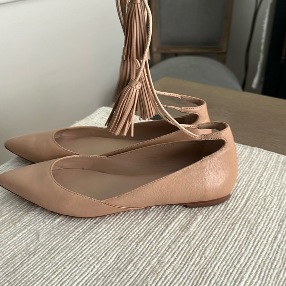 Loeffler Randall Penelope nude tassel tie flats 8 - Picture 11 of 11